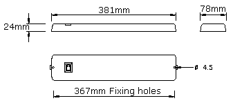 8W/16W 12v fluorescent lamp dimensions